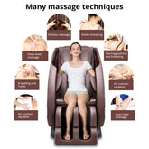 LEK L8 Home Zero Gravity Massage Chair Electric Heating Recline Full Body Massage Chairs Intelligent Shiatsu CE Massage Sofa